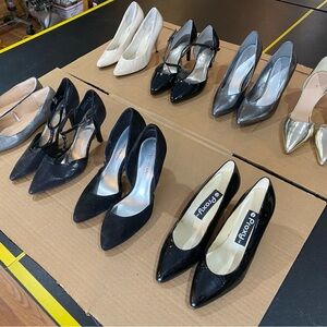 Eight Pairs Of Women’s Shoes, Pumps, Heels, Size 7 Lot # 6